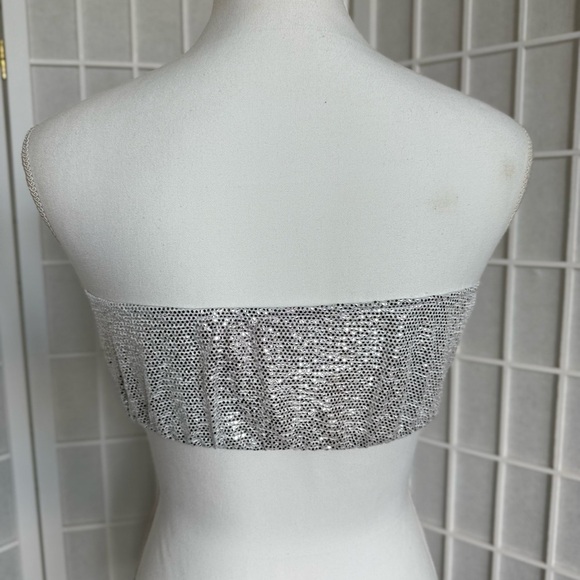 NWT Show Me Your MuMu Silver Micro Tube Top 🔥CLEAR THE CLOSET - Picture 4 of 7